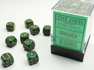 Dés (12mm) - Chessex 25935 : Speckled Golden Recon