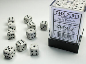Dés (12mm) - Chessex 25911 : Speckled Arctic Camo