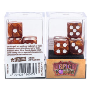 Dés (16mm) - Epic Forge EF0008c : Brown Pearl