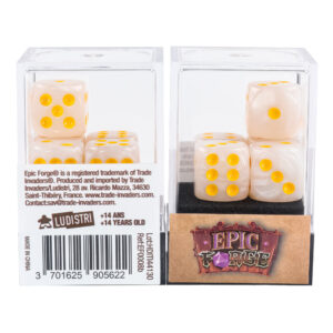 Dés (16mm) - Epic Forge EF0008b : White Pearl