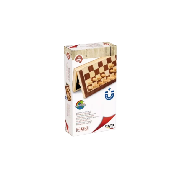 Échecs Magnétiques En Bois Marqueterie (30X30Cm)